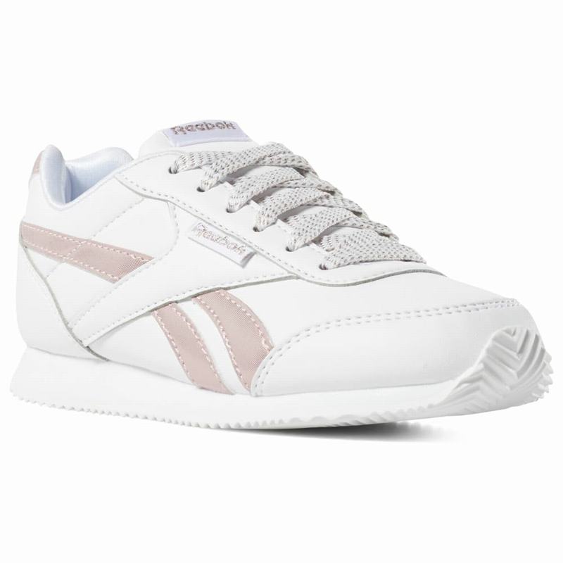 Tenisi Reebok Royal Classic Jog 2 Fete Albi/Roz Romania MZ6945MD